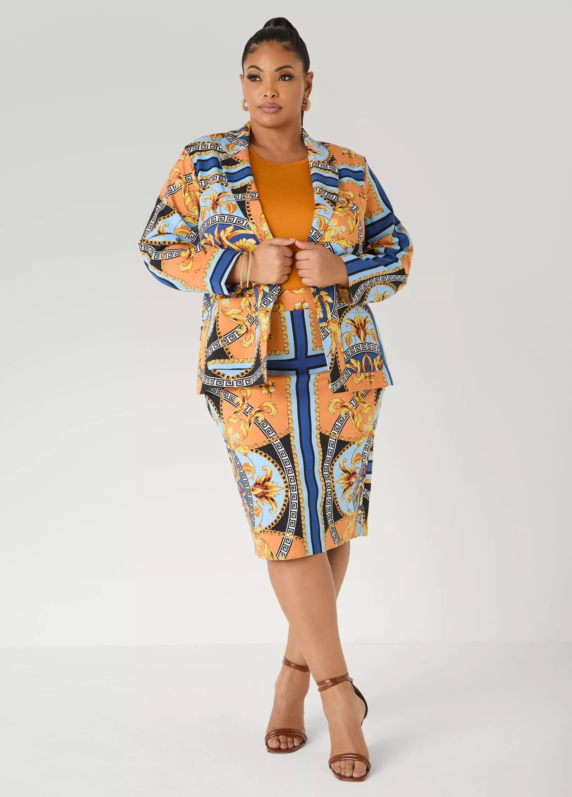Millennium Scarf Print Skirt