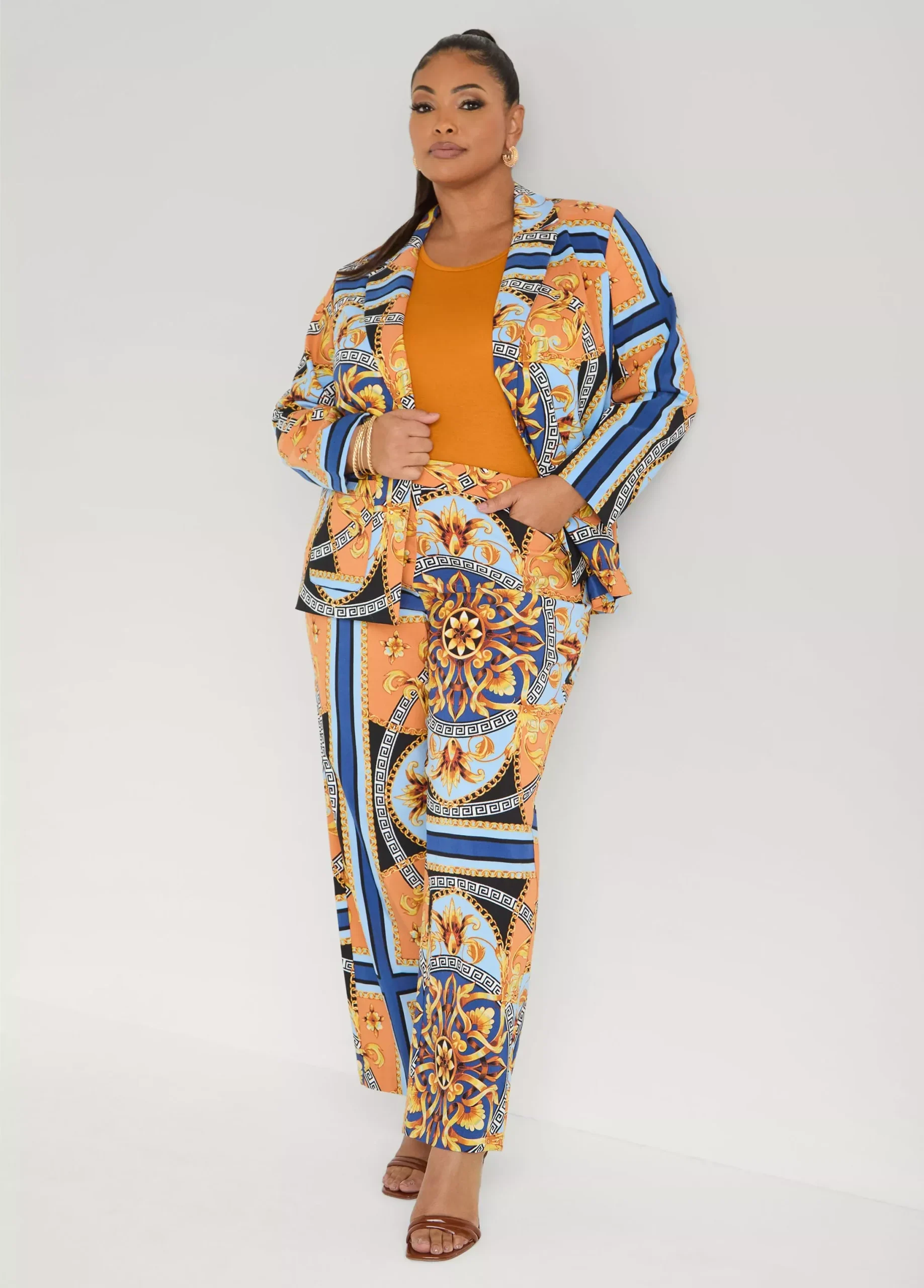 Millennium Scarf Print Trousers