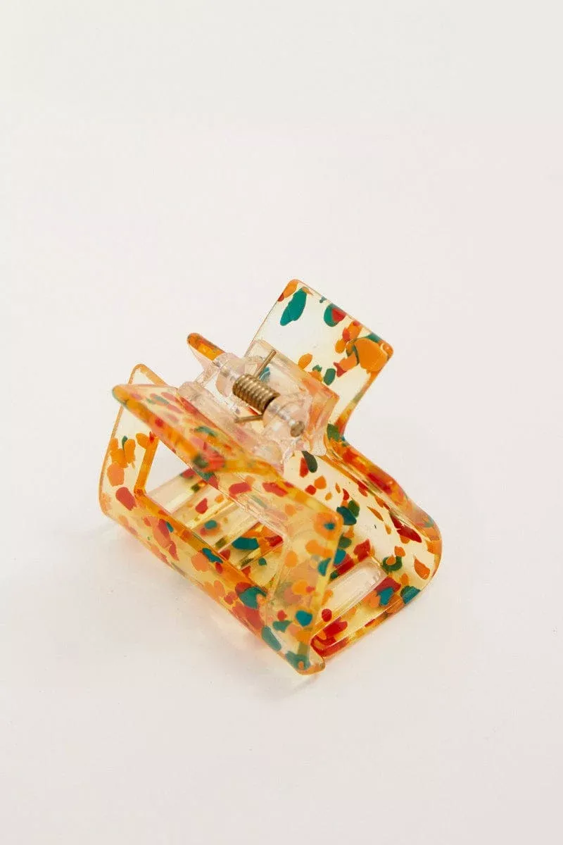 Multi Colour Square Claw Clip