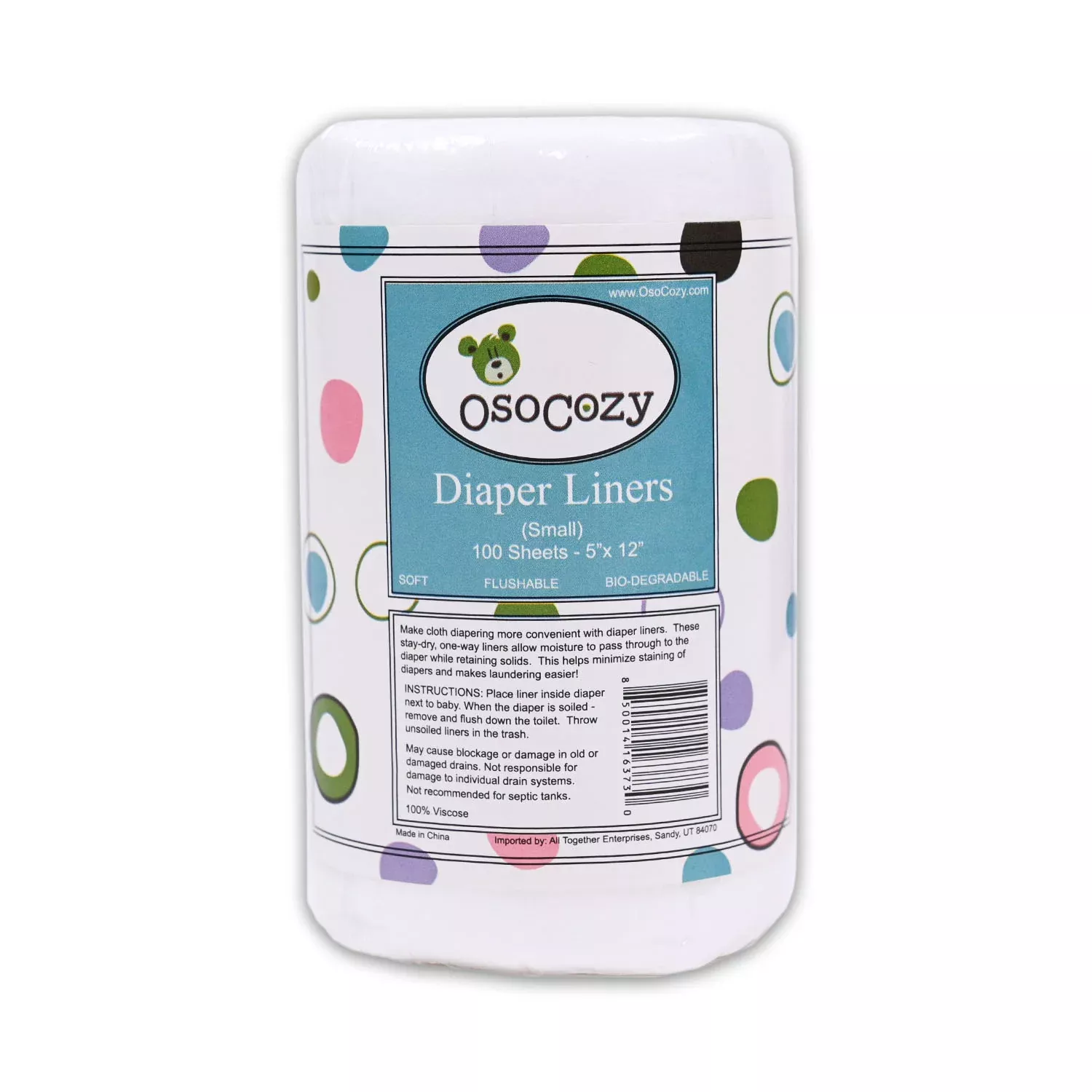 OsoCozy Flushable Diaper Liners - Small (5x12 inches)