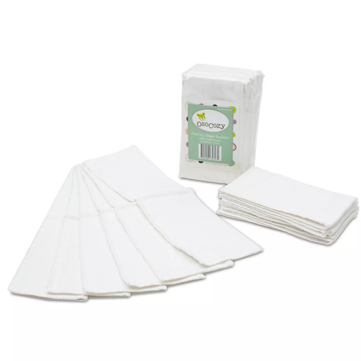 OsoCozy Gauze Diaper Doublers Bleached (doz)