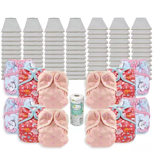 OsoCozy Grande Bleached Diaper Package with OsoCozy One Size Diaper Covers