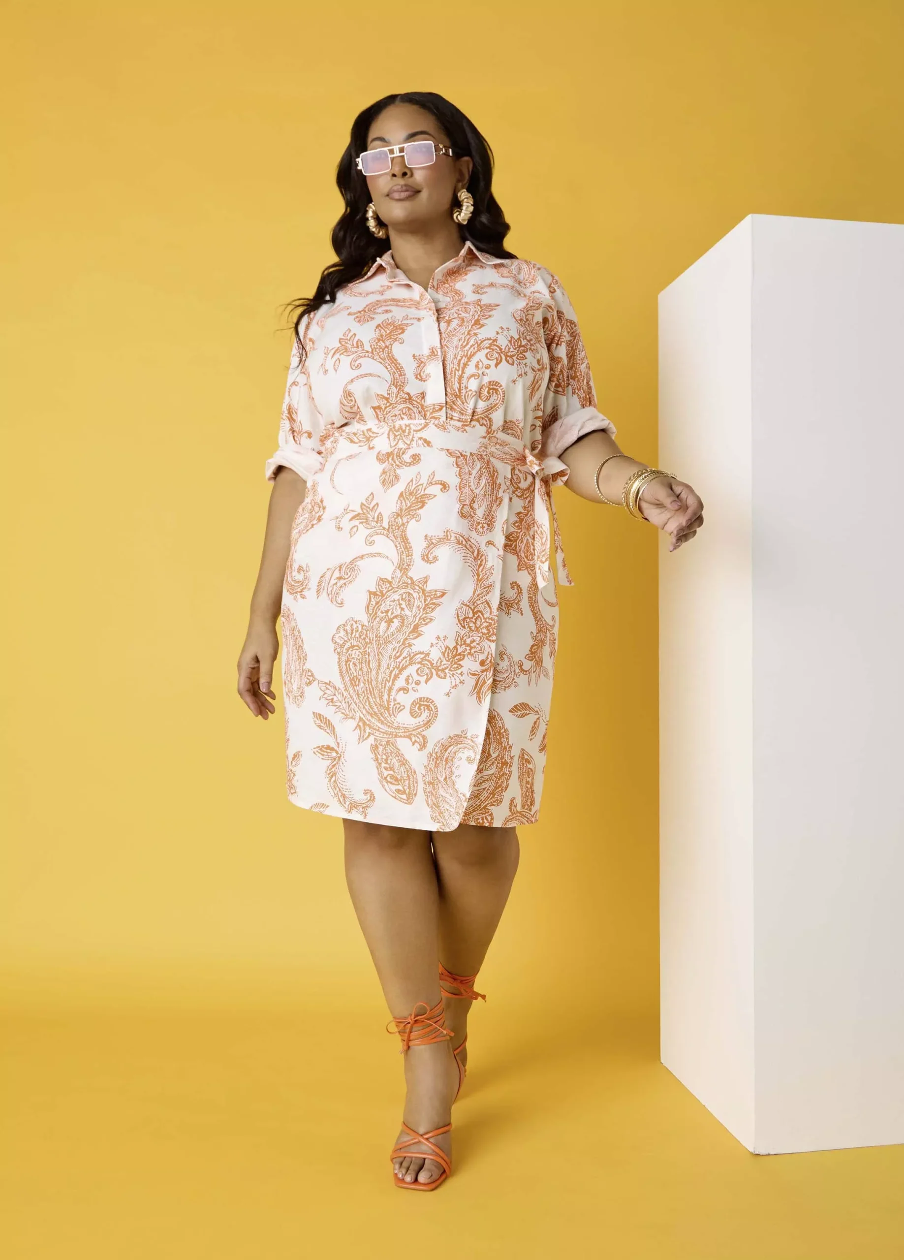 Paisley Print Wrap Skirt