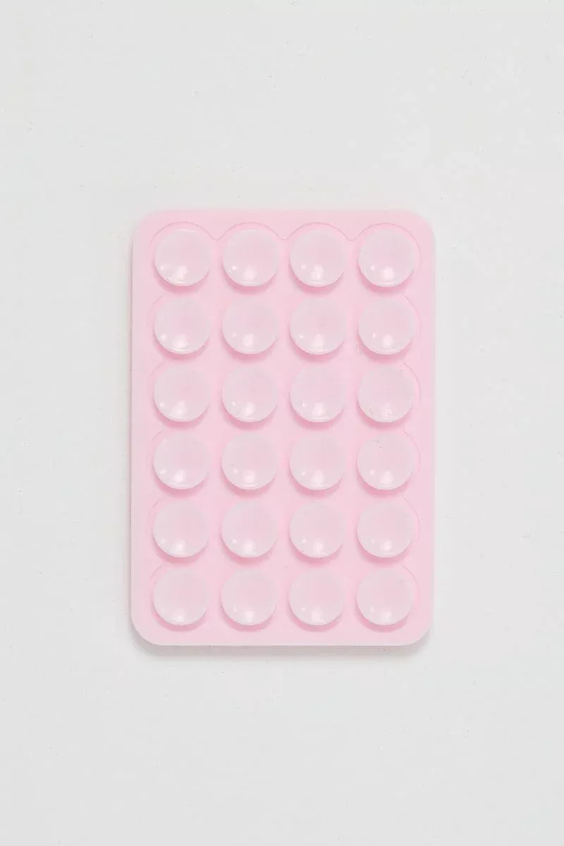 Pink Double Side Suction Phone Grip