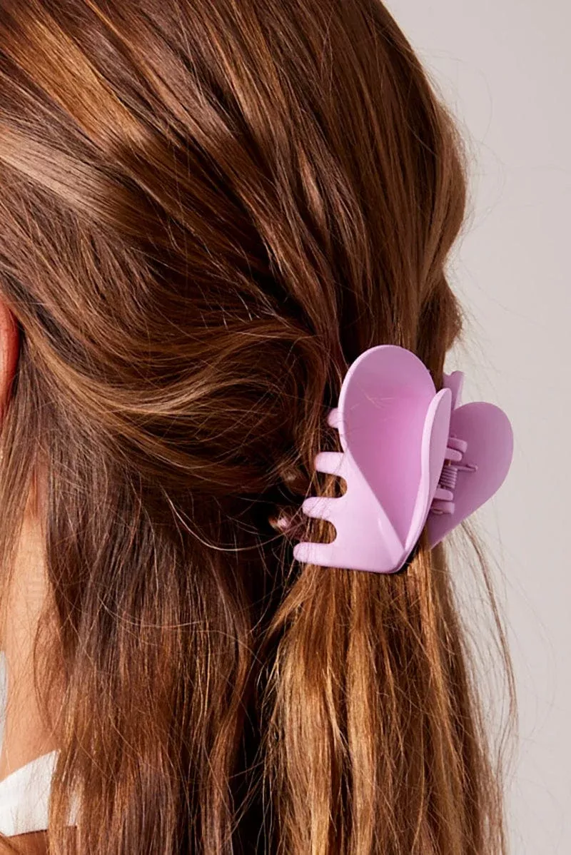 Pink Heart Claw Clip