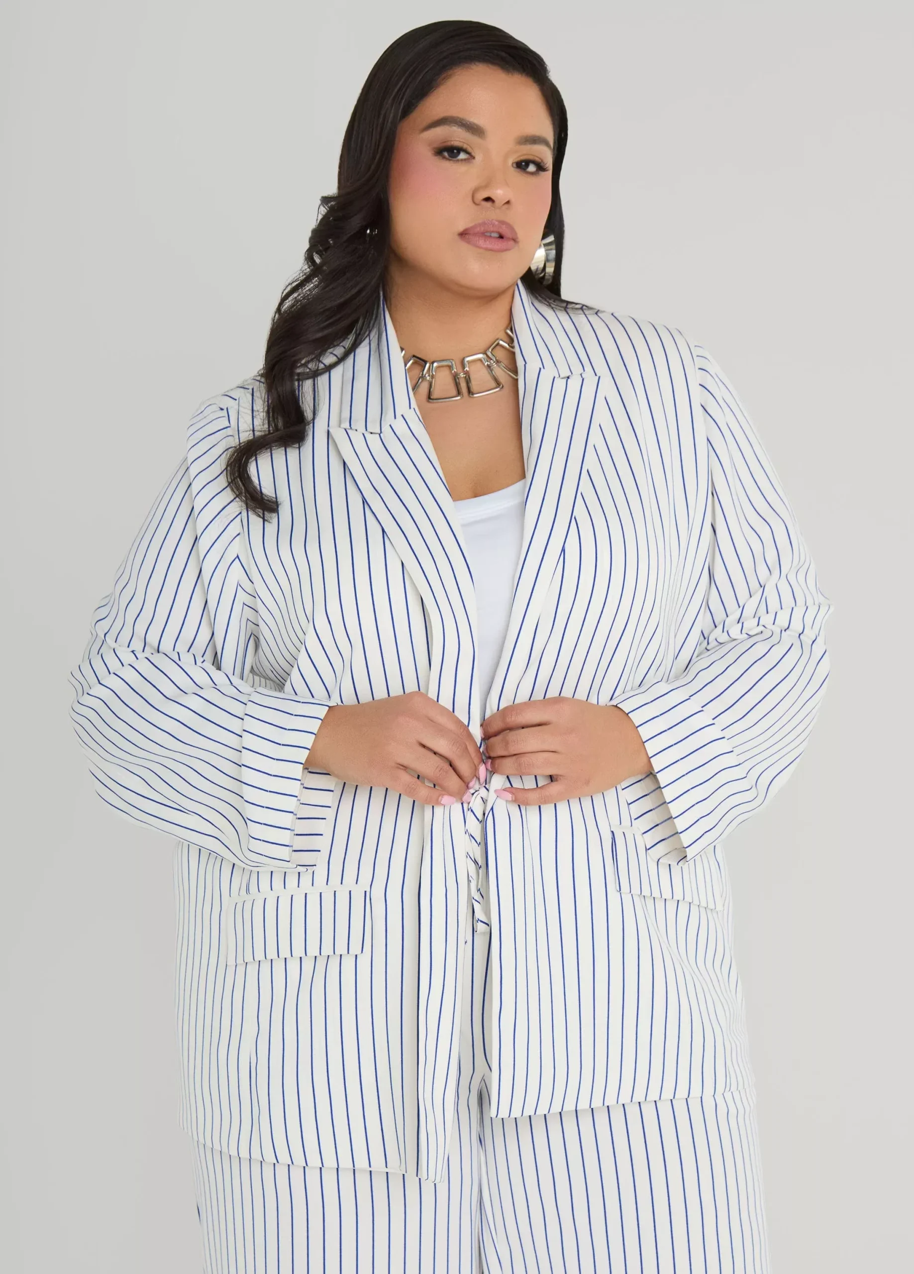Pinstriped Blazer