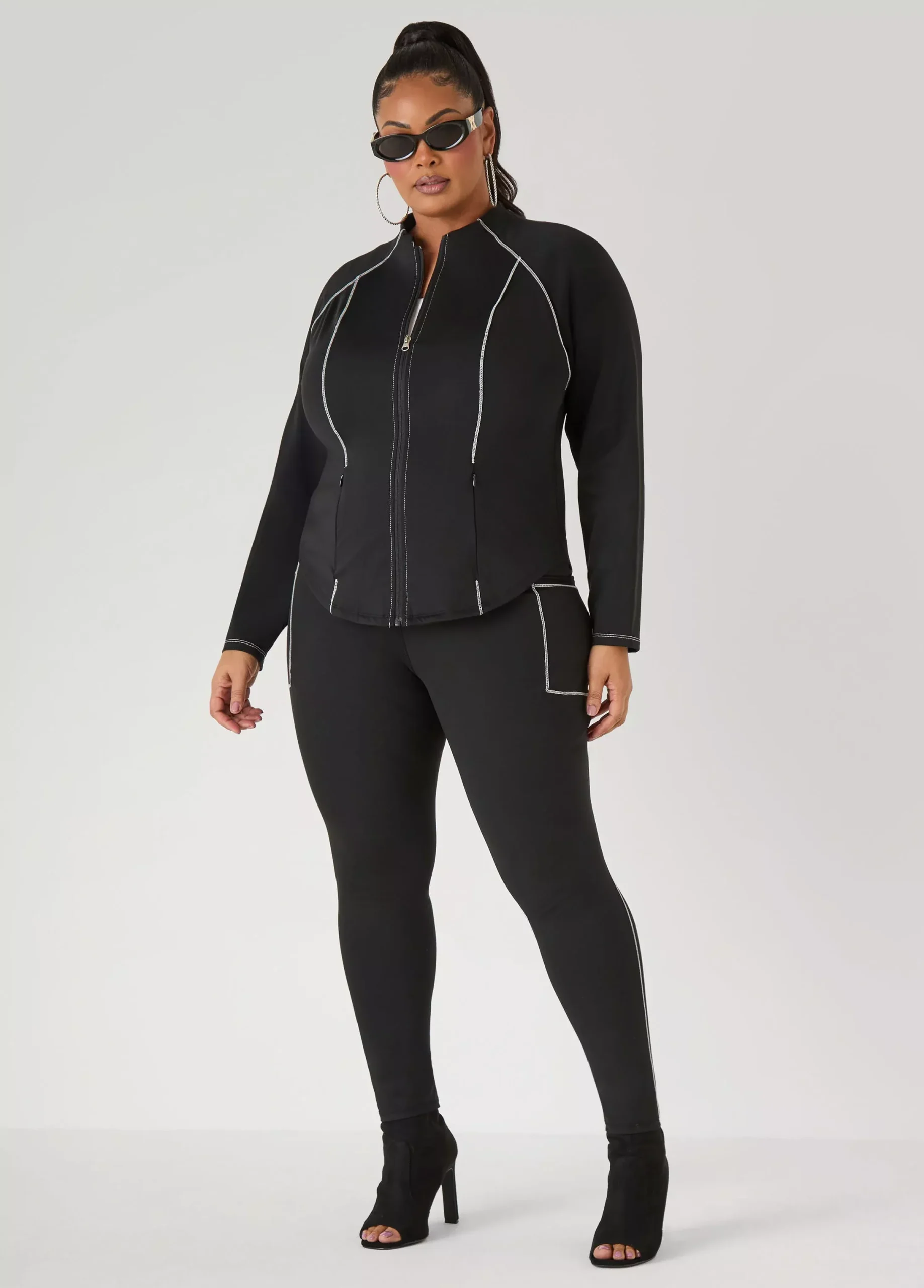 Piped High Waist Leggings