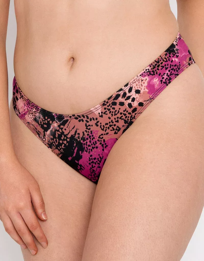 Pool Party Dipped Mini Bikini Brief Print MixPink