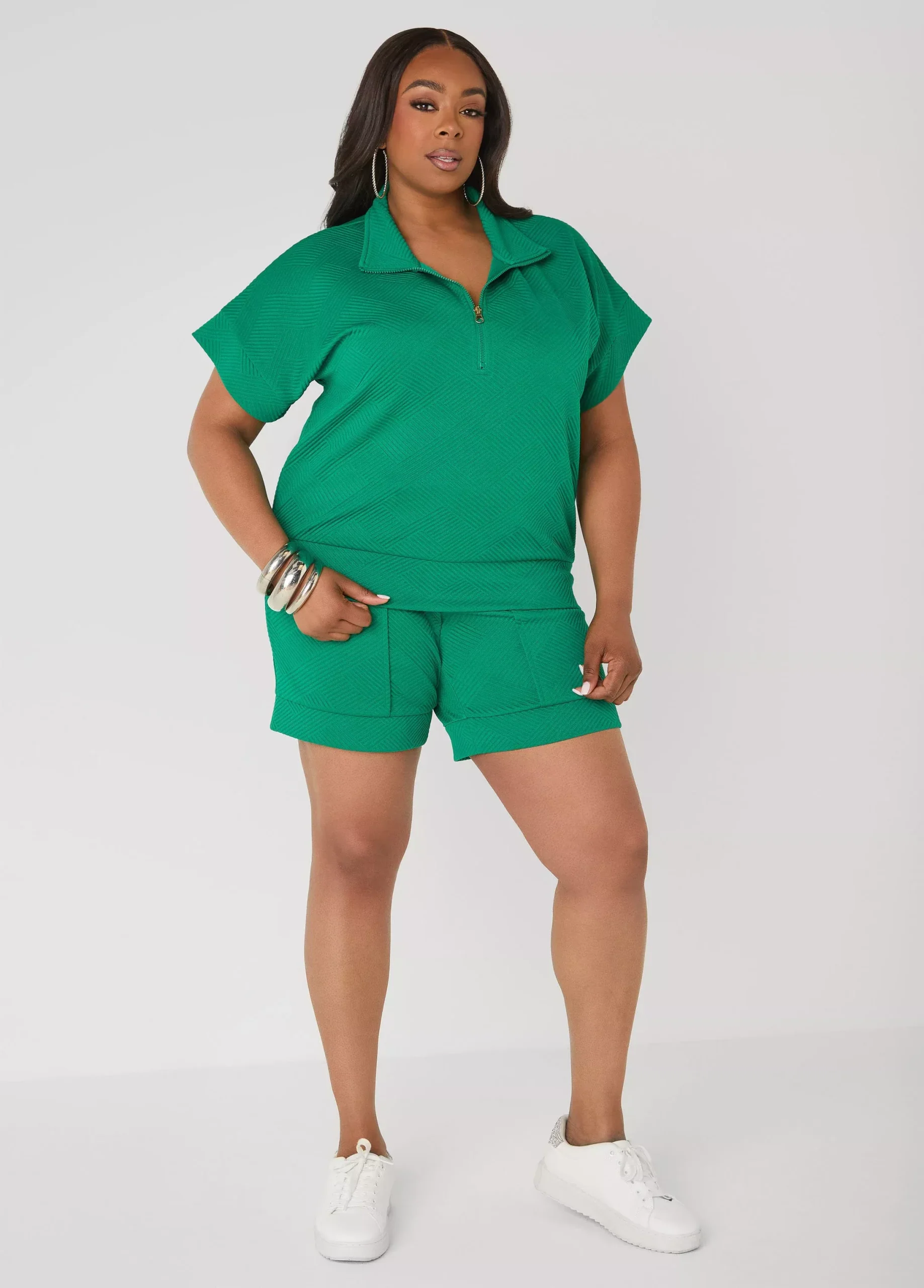 Ribbed Athletic Knit Shorts
