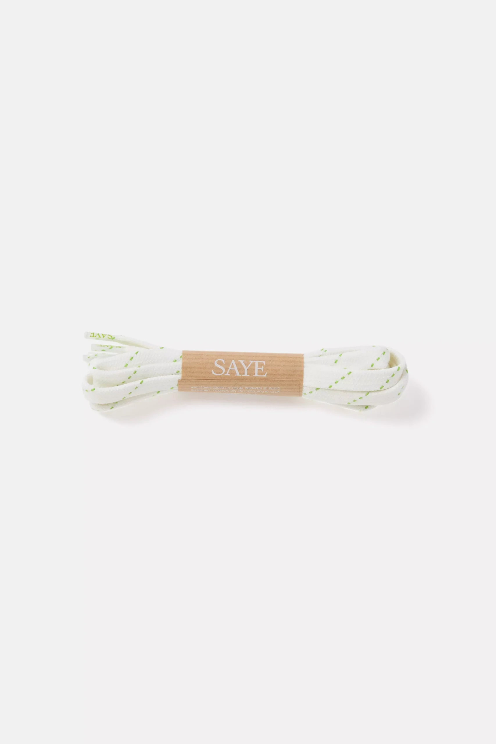 SAYE Flat Laces - Lime Stripe