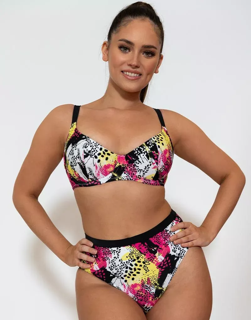 Sea Leopard Balcony Bikini Top Print MixMulticolour