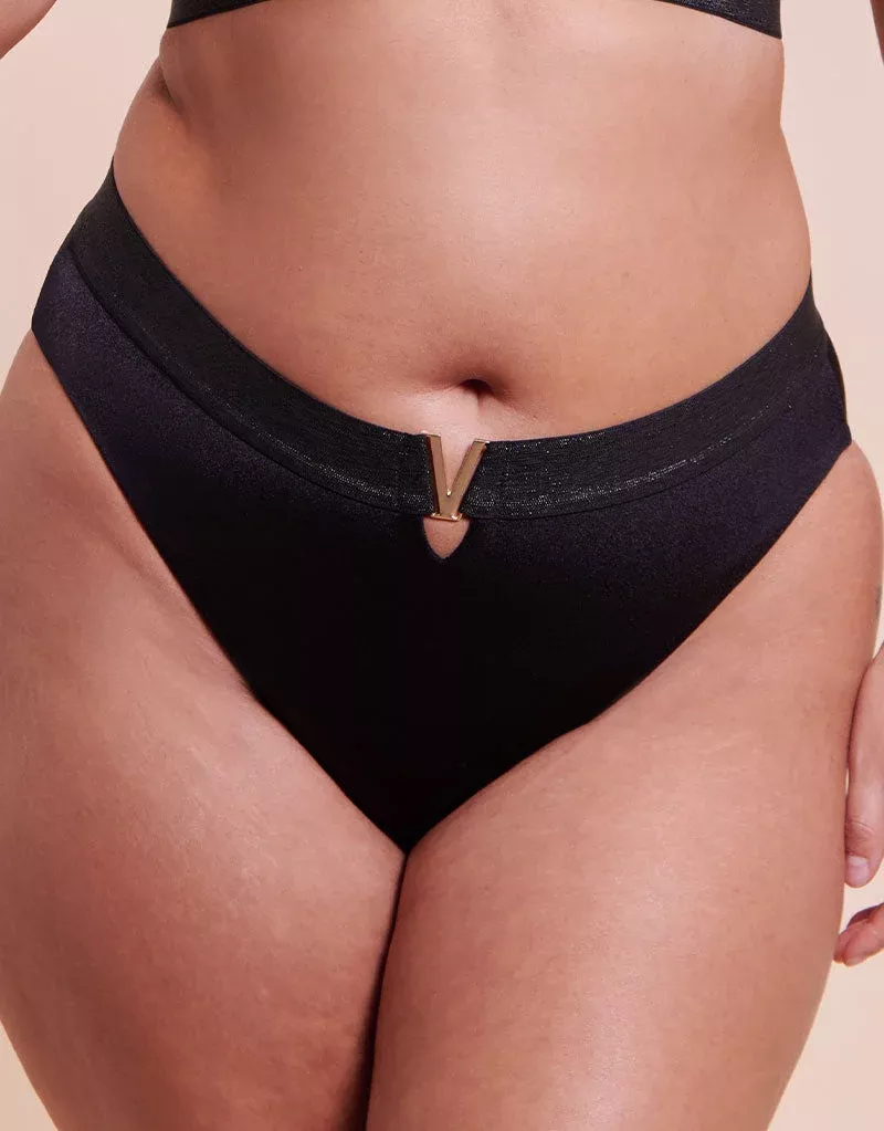 Siren Seas High Leg Bikini Brief Black
