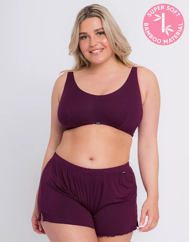 Softease Crop Top FigPurple