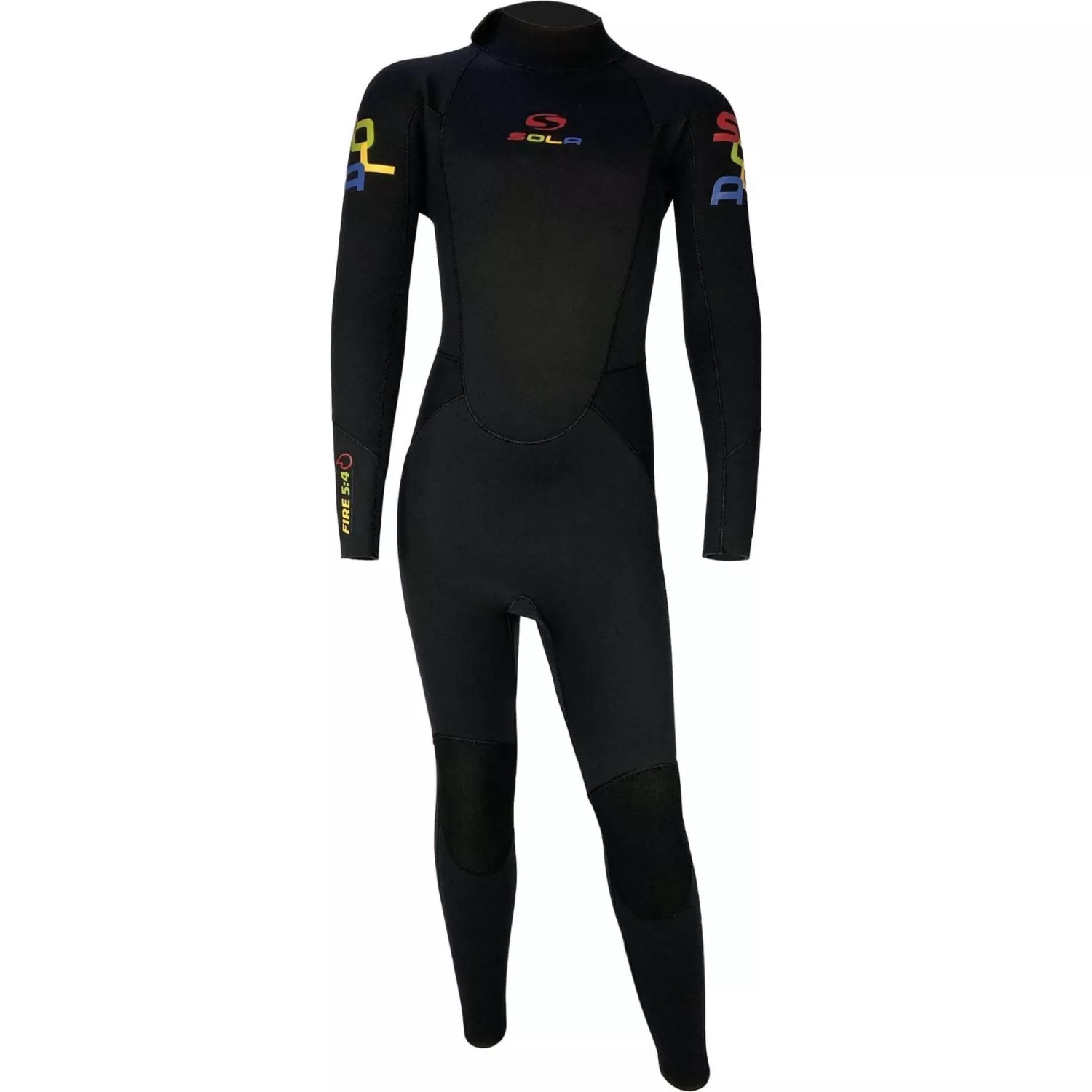 Sola Kids Fire 5/4mm Back Zip Wetsuit - Black