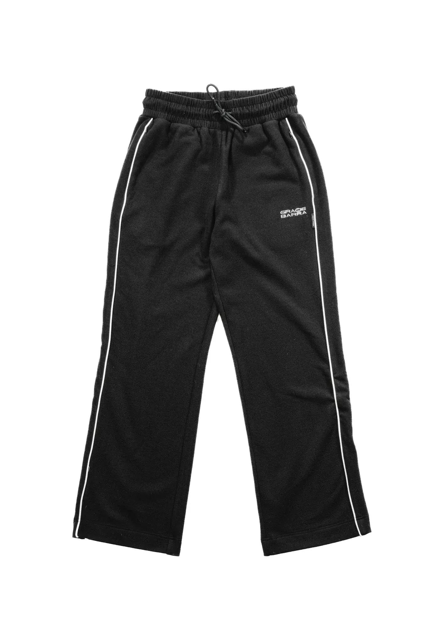 Stacked Mid Rise Wide Leg Pants - Black