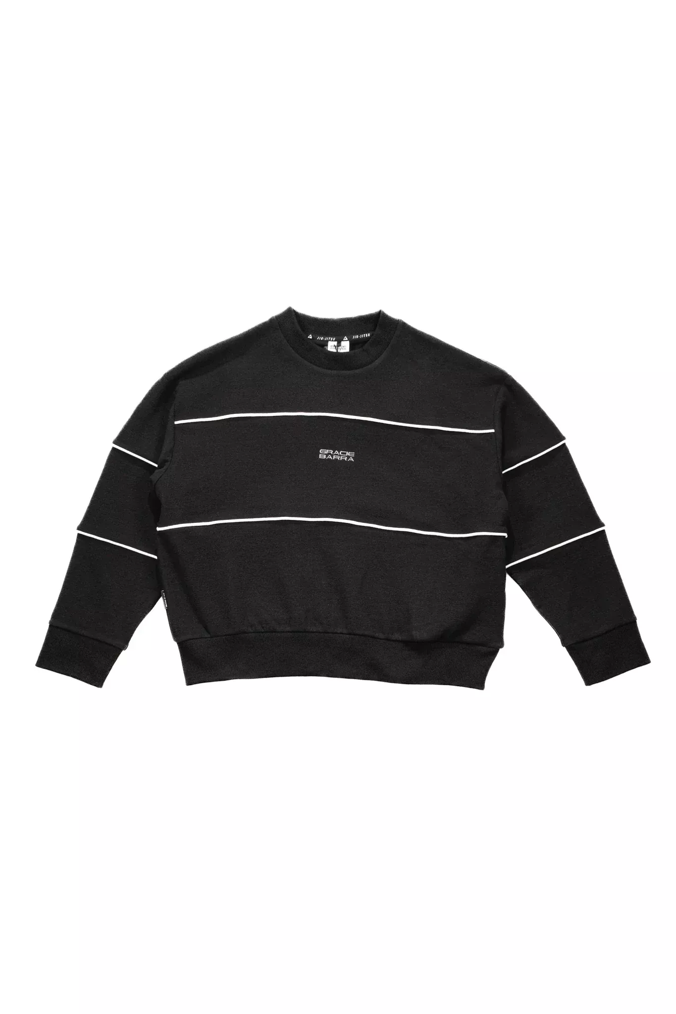 Stacked Relaxed Fleece Pullover - Black