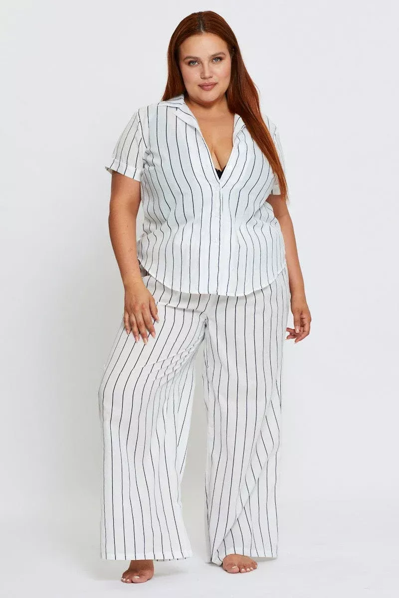 Stripe Pyjama 2 Piece Pj Set