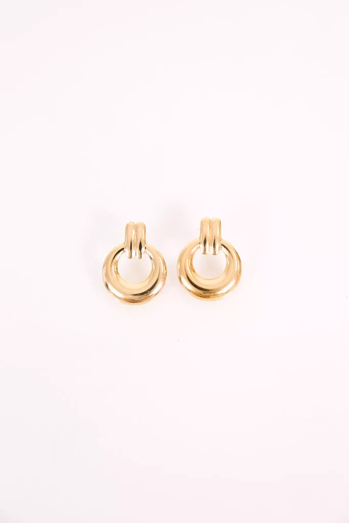 Subtle Shine Earrings, Gold
