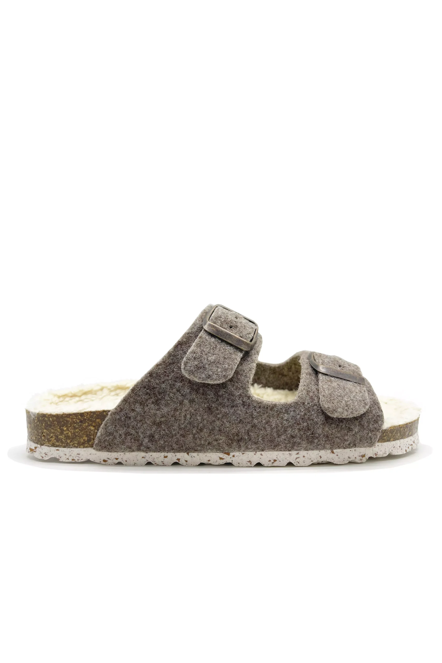 thies Slippers Plush Light Gray
