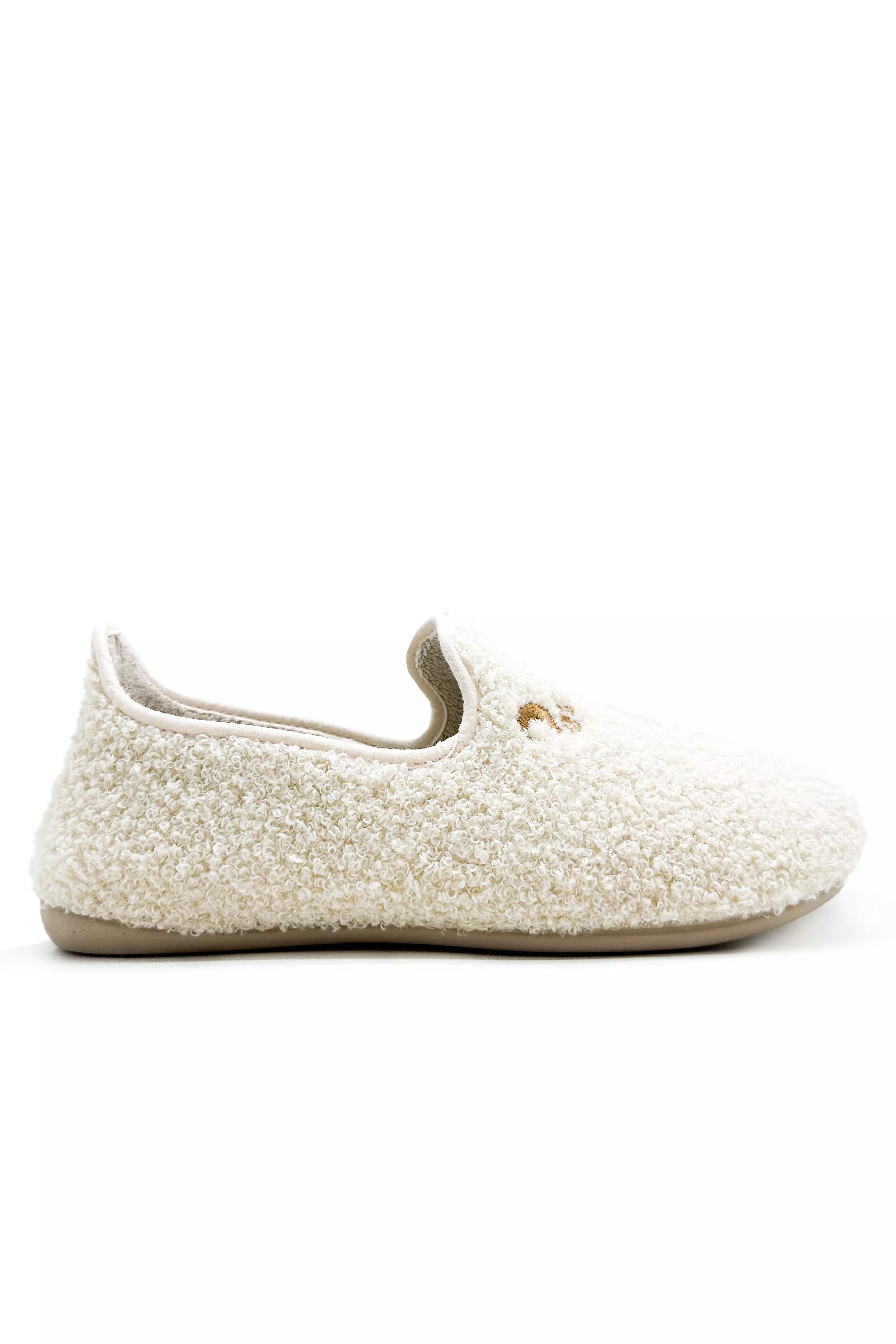 thies Slippers Rec Teddy Closed Off White