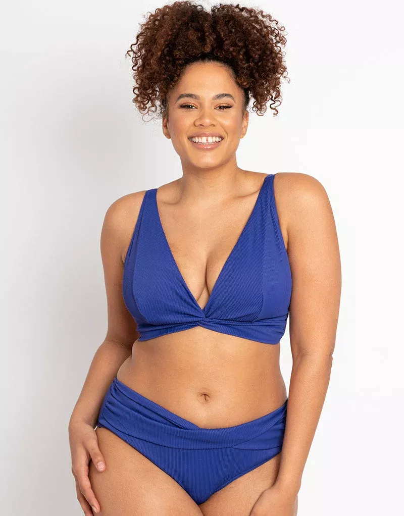 Twist and Shout Non Wired Triangle Bikini Top UltravioletBlue