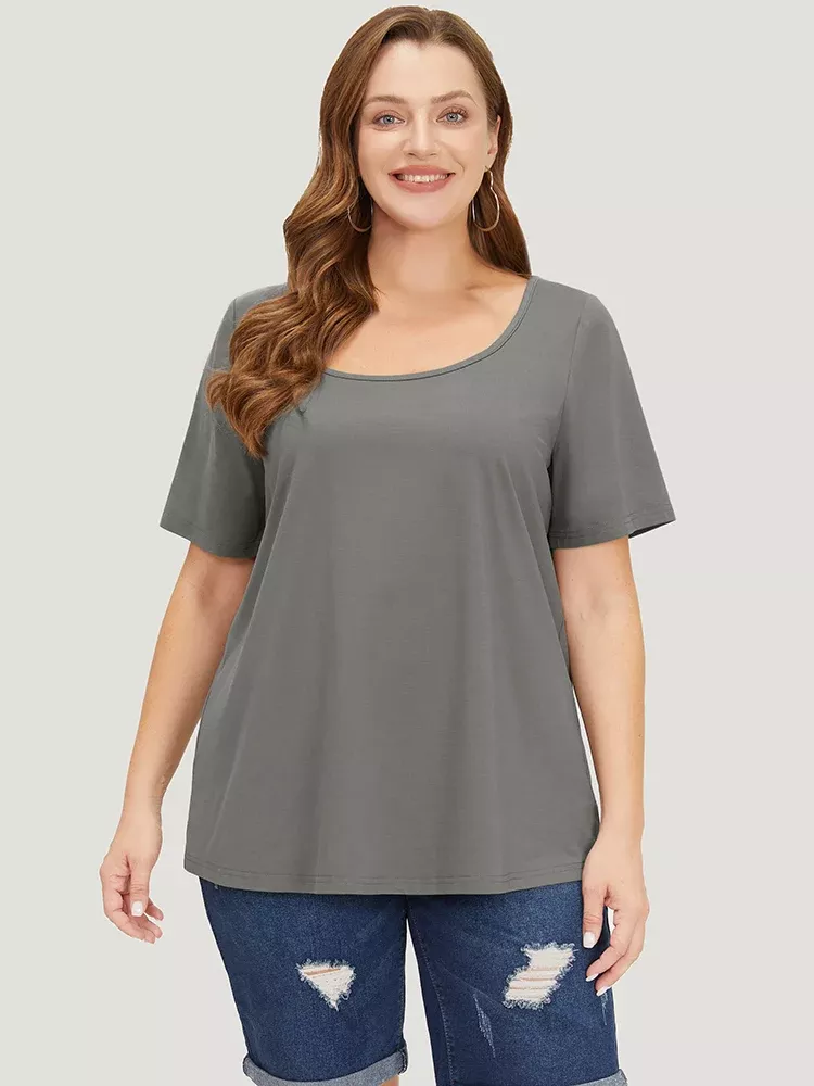 UltraCool Plain Short Sleeve Scoop Neck T-shirt