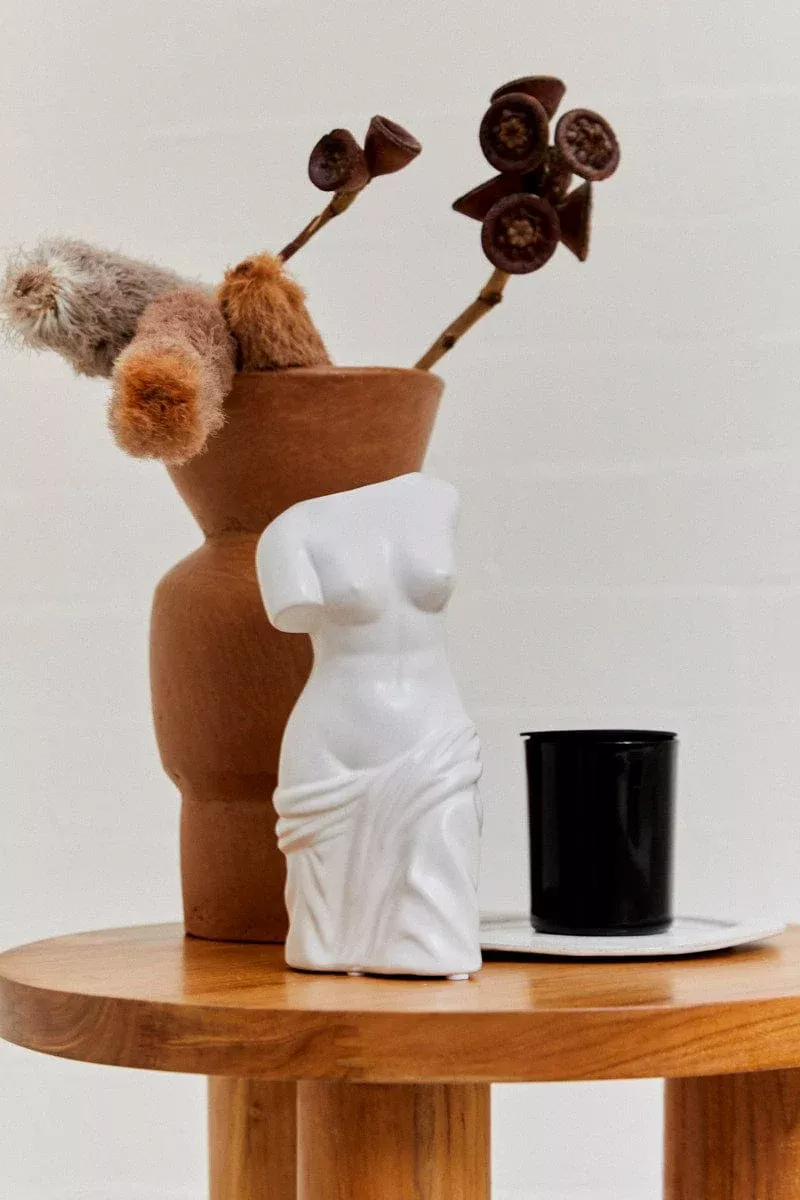 White Statuary Vase