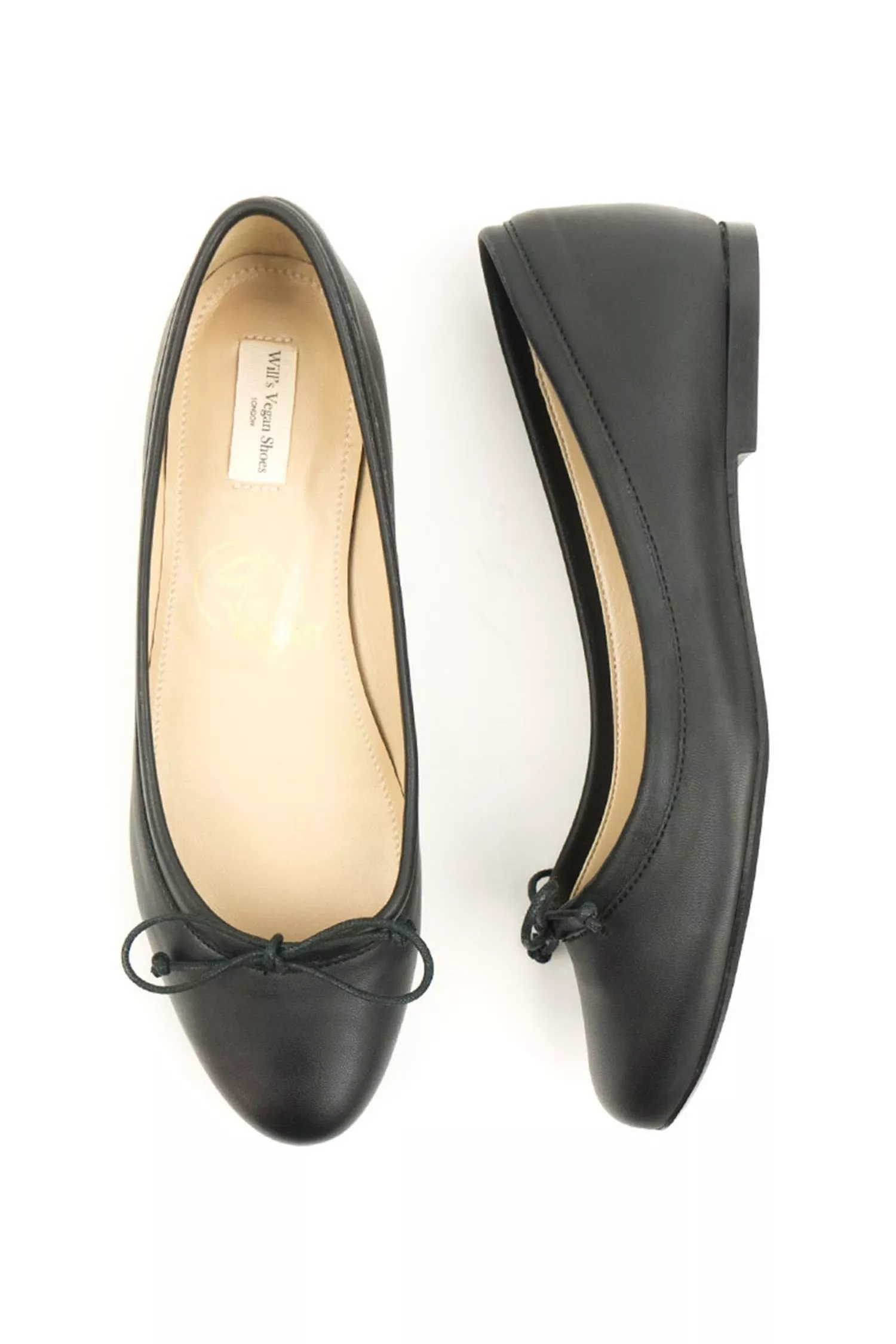 Will's Vegan Store Ballerina Flats Black