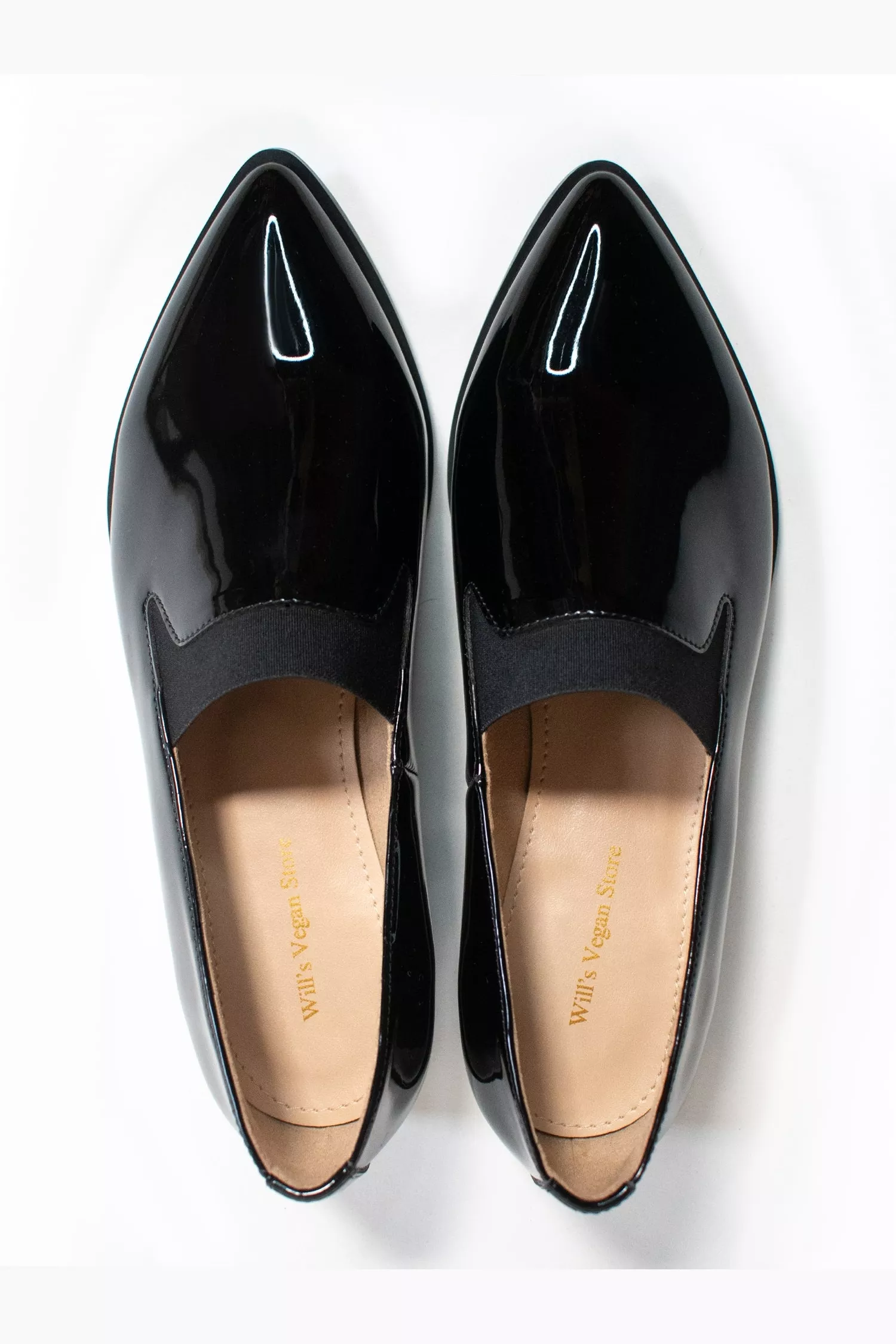 Will's Vegan Store Derby Loafers Patent Black