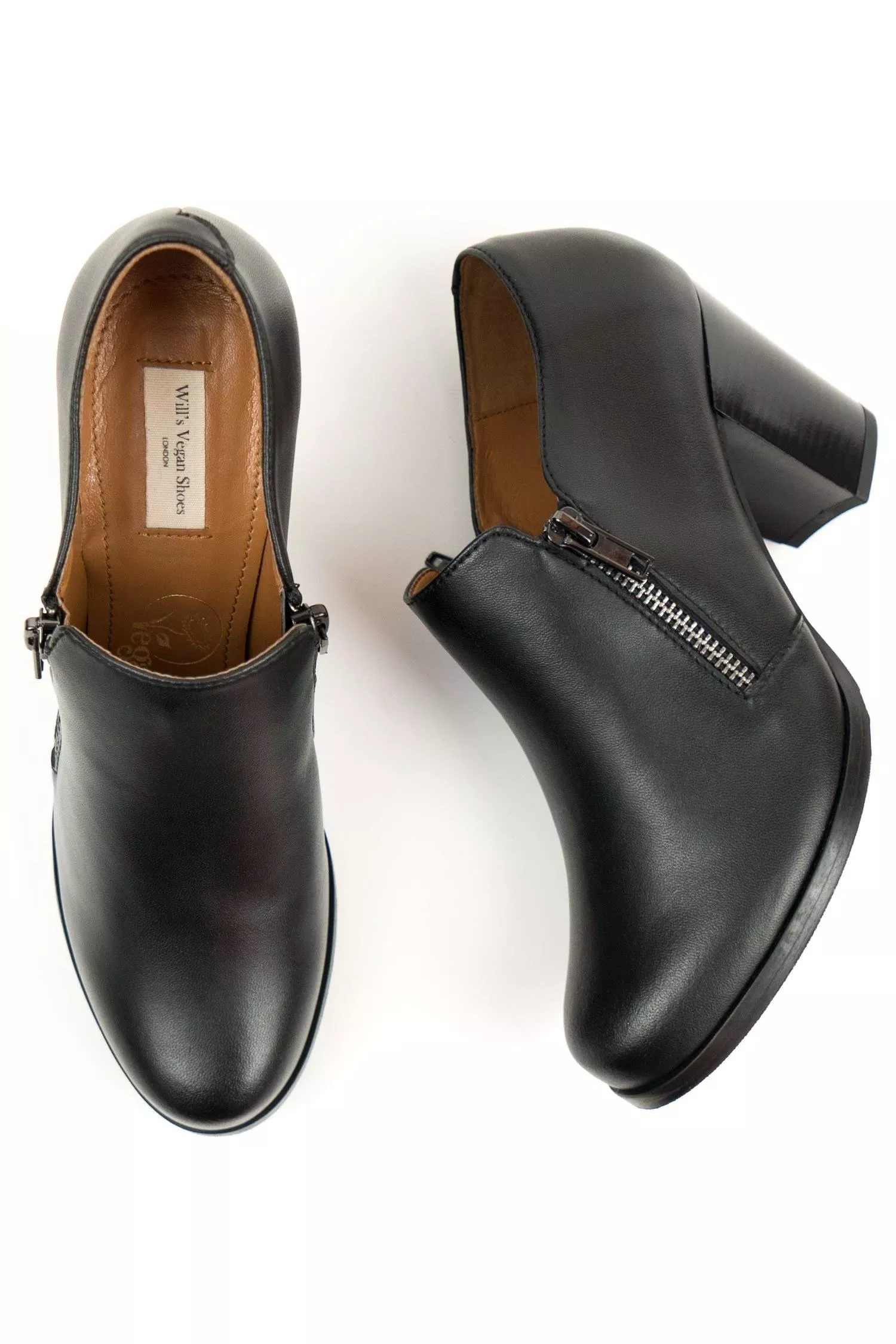 Will's Vegan Store Heels Zip Black