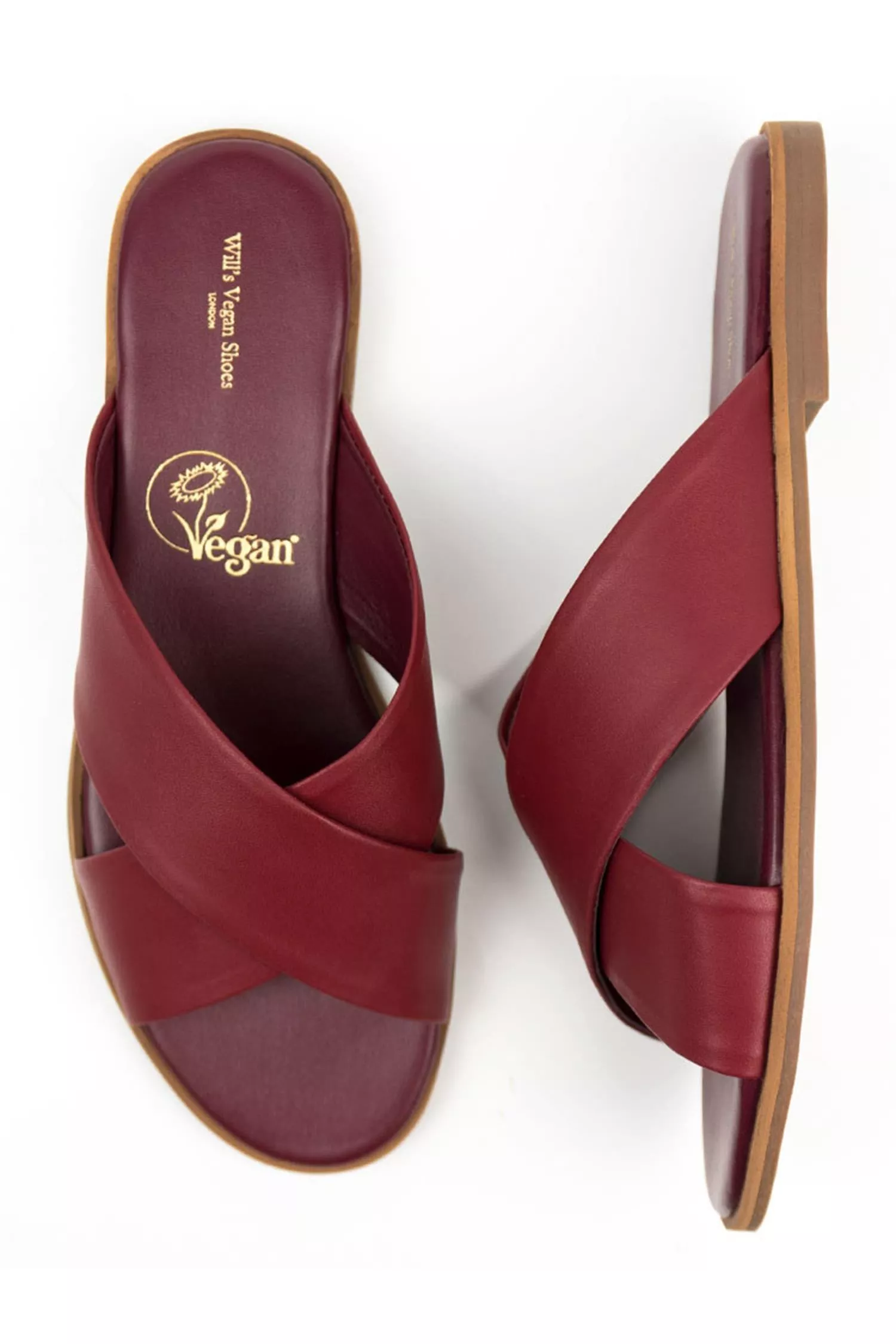Will's Vegan Store Slides Dark Red