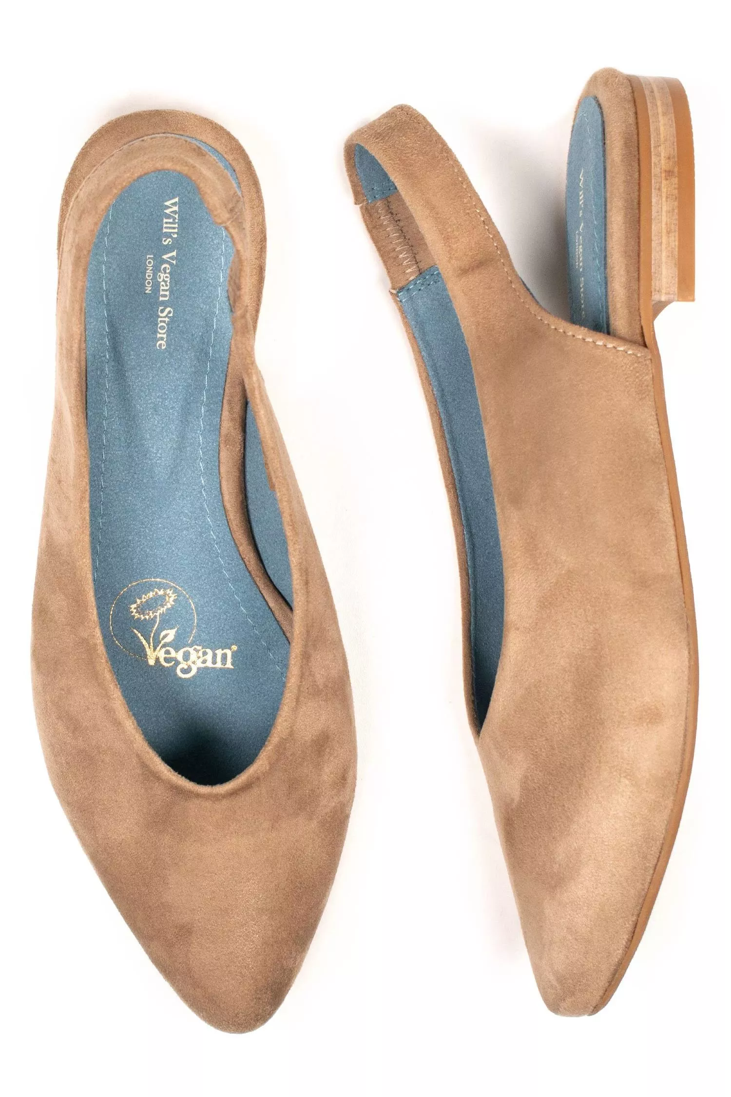 Will's Vegan Store Slingbacks Light Brown