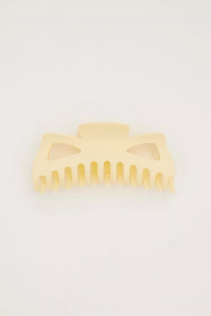 Yellow Large Matte Claw Clip
